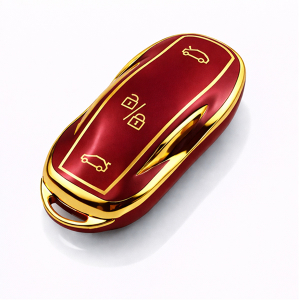 Etui TPU na kluczyk Tesla – czerwone | model 488