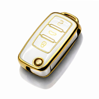 Etui TPU na kluczyk VW –  białe | model 007